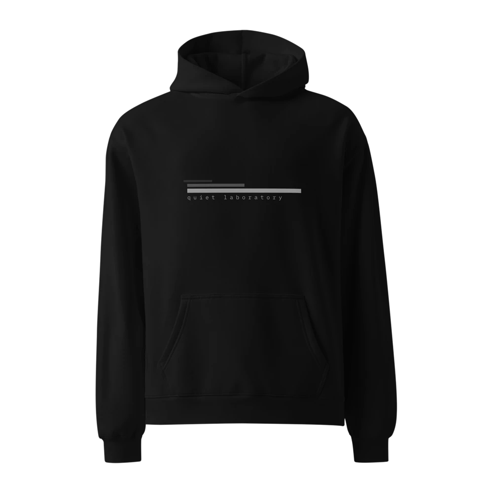 quiet laboratory hoodie, black